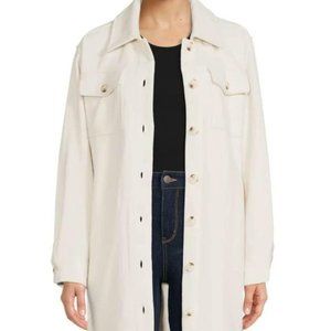 Time And Tru Belted Shacket Size M - Winter White